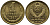 СССР 1 КОПЕЙКА 1991 ММД, БУКВА М KM 126а, Федорин 182 латунь 96-1039