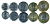 Индия лот из 5 монет 2011 (50 пайсов, 1, 2, 5, 10 рупий) UNC M78-17