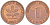 ФРГ 1 ПФЕННИГ 1987 F KM 105, J. 380 сталь плакированная медью 4181-667