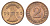 Германия 2 рентенпфеннига 1924 F KM 31, J.307, Weege 3 медь 4639-1237
