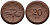 Саксония 20 пфеннигов 1921 колосья и серп J. N 53 фарфор UNC 1094-9-31