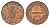 Баден 1 крейцер 1870 Фридрих I (1856-1907) KM 242 медь 1518-313