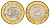 Литва 2 лита 1999 KM 112 биметалл UNC 4624-717