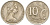 Австралия 10 центов 1966 Елизавета II (1952-), птица лирахвост KM 65 медно-никель 4382-922