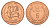 Мадагаскар 5 ариари 1992 год-тип KM 17 сталь плакированная медью UNC 4671-245