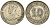 Стрейтс-Сетлментс 10 центов 1927 Георг V (1910-1936) KM 29b серебро 4594-334