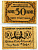 Бакинская Городская Управа 50 копеек ND (1918) ТИП марок, С ЗУБЦОВКОЙ Pick S728а, Кардаков 8.10.16 бумага 00-00
