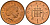 Великобритания 1 пенни 1999 Елизавета II (1952-2022) KM 986, Spink 4710 (B5) сталь плакированная медью 4154-1016