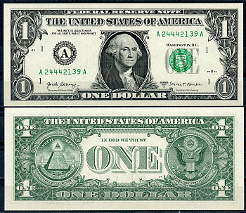 США 1 доллар 2017 Pick 554 бумага UNC (пресс) 7199-21-1
