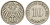 Германия 10 пфеннигов 1910 A KM 12, Jager 13, Weege 8 медно-никель 219-155