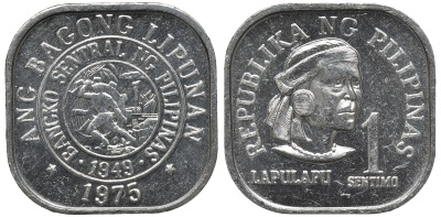 Филиппины 1 сентимо 1975 вождь острова Мактан Лапу-Лапу KM 205 алюминий UNC 192-342