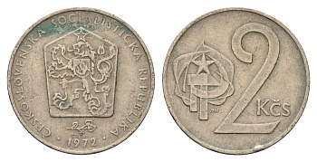 Чехословакия 2 кроны 1972 KM 75 медно-никель 4703-844