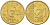 ГРЕЦИЯ 20 ЕВРОЦЕНТОВ 2002 С БУКВОЙ Е В ЗВЕЗДЕ KM 185 латунь UNC 34-1147