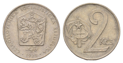 Чехословакия 2 кроны 1972 KM 75 медно-никель 4703-842