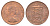 Джерси 2 пенса 1980 герб, Елизавета II (1952-2022) KM 31 бронза aUNC 4652-532