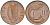 Ирландия 1 пенни 1980 мифологическая птица лира KM 20 бронза 4582-135