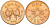 Гана 1 песева 1967 KM 13 бронза PROOF 3711-324