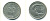 СИНГАПУР 20 ЦЕНТОВ 1974 ГОЛУБОЙ МАРЛИН, ТУНЕЦ KM 4 медно-никель UNC 86-1146