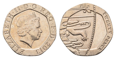 Великобритания 20 пенсов 2013 Елизавета II (1952-2022) KM 1111 медно-никель 4696-865