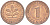 ФРГ 1 ПФЕННИГ 1980 F KM 105, J. 380 сталь плакированная медью 4181-638