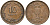 Израиль 10 прута 1949 JE 5709, без жемчужины KM 11 бронза 110-1257