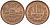 Япония 10 йен 1978 53 год, Император Хирохито Сева (1926-1989) KM 73а бронза  UNC  4601-1231