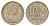 Австралия 10 центов 1967 Елизавета II (1952-2022), птица лирахвост KM 65 медно-никель 4657-134