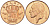 БЕЛЬГИЯ 50 САНТИМОВ 1981 BELGIE, БОДУЭН I (1951-1993) KM 149.1 бронза UNC 214-644