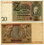 ГЕРМАНИЯ 20 РЕЙХСМАРОК 1929 Pick 181a бумага 3295-79-2