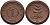 Саксония 1 марка 1921 парусник J. N 55 фарфор 1094-3-74