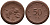 Саксония 50 пфеннигов 1921 виноград и лопата J. N 54 фарфор UNC 1094-8-63