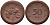 Саксония 50 пфеннигов 1921 виноград и лопата J. N 54 фарфор 1094-5-72