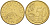 СЛОВЕНИЯ 50 ЕВРОЦЕНТОВ 2007 ГОРЫ И ЗВЁЗДЫ KM 73 латунь UNC 98-1141