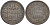 ВАТИКАН МЕЦЦО = 1/2 БАЙОЧЧИ 1844 B, ГОД XIV, ПАПА ГРЕГОРИЙ XVI (1831-1846) KM 1319 (C145a) медь 3896-1545