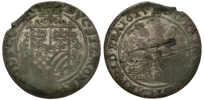 Силезия, Мюнстерберг, Олесница 24 крейцера 1623 Генрих и Карл Фридрих (1617-1639), вес 3,51 гр. Fr.u.S. 2269. серебро 1516-644