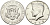 США 1/2 доллара (50 центов) 1968 D, Джон Кеннеди KM 202a серебро  UNC  4178-935