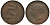 Великобритания 1 пенни 1854 Виктория (1837-1901) KM 739, Spink 3948 медь 1523-1325