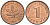 ФРГ 1 ПФЕННИГ 1980 D KM 105, J.380 сталь плакированная медью 75-426
