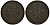 Испания 1/2 реала 1853 Изабелла II (1833-1868) KM 591 медь 1521-1624