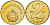 Венгрия 2 форинта 1987 BP KM 591 латунь UNC 4150-715