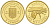 Украина 2 гривны 2010 пчела, вес 1,24 гр. KM 572 золото PROOF 00-000-00