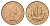 Великобритания 1/2 пенни 1953 Елизавета II (1952-2022) KM 882, Spink 4155 бронза 4660-633