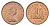 Фолклендские острова (Фолкленды) 1 пенни 1974 Елизавета II (1952-2022), папуанский пингвин KM 2 бронза UNC 4668-534
