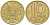 КАЗАХСТАН 10 ТЕНГЕ 2004 KM 25 латунь 211-915