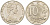 Австралия 10 центов 1980 Елизавета II (1952-), птица лирахвост KM 65 медно-никель 3457-647