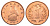 Зимбабве 1 цент 1994 KM 1a сталь плакированная бронзой UNC 4623-1236