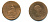 Великобритания 1/2 пенни ND (1806-1807) Георг III (1760-1820) KM 662, Spink 3781 медь 23-1345