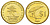 Кокосовые острова 1 доллар 2004 X 15 латунь BU 4624-526