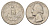 США 25 центов (квотер, 1/4 доллара) 1965 D, Вашингтон KM 164a медь плакированный медно-никелем 4628-1111