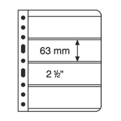 Лист в альбом 'Vario' для 4 бон (S), черный. Leuchtturm. 304025